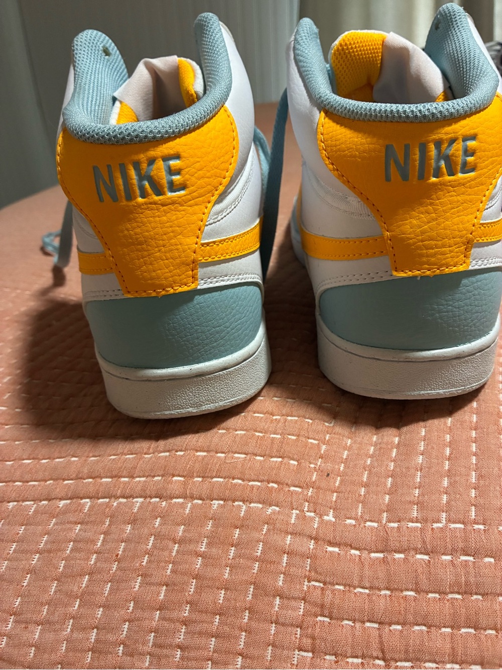 Nike Mens Court Vision Mid Blue,White,Yellow.